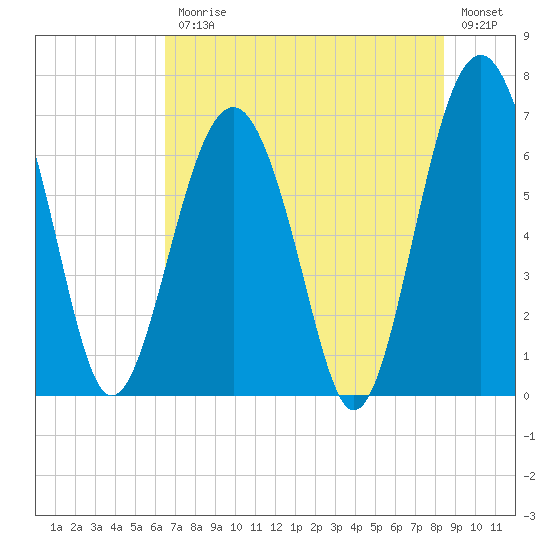 Distant Island tide chart for Friday, July 25, 2025