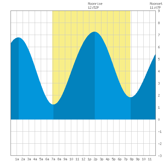 Distant Island tide chart for Friday, August 29, 2025