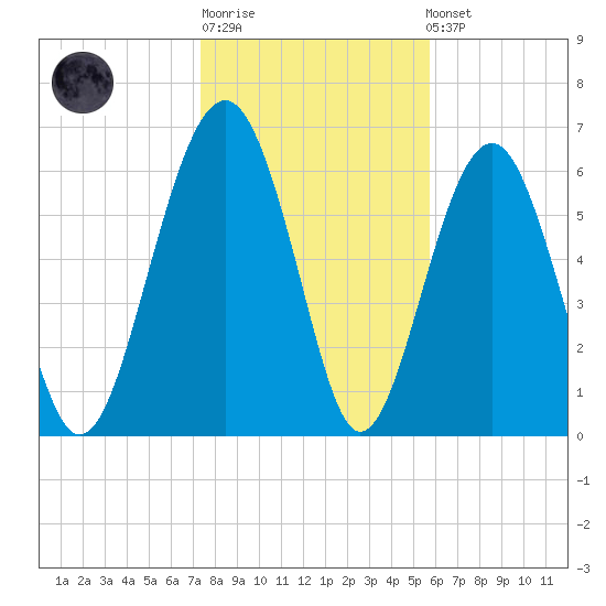 Distant Island tide chart for Sunday, January 18, 2026