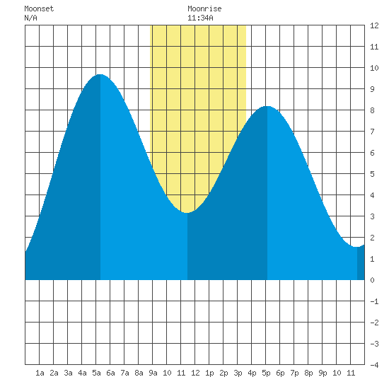 Palma Bay tide chart for Saturday, January 8, 2022