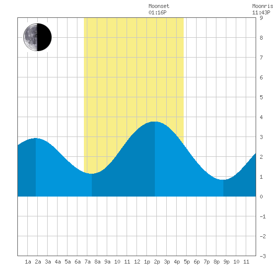 Risley Channel tide chart for Wednesday, November 16, 2022