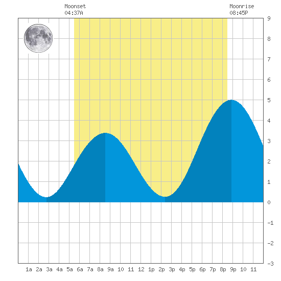 Risley Channel tide chart for Friday, June 21, 2024