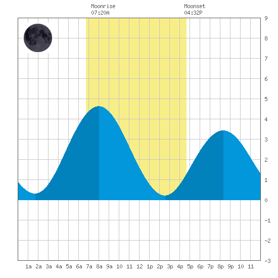 Risley Channel tide chart for Thursday, November 20, 2025