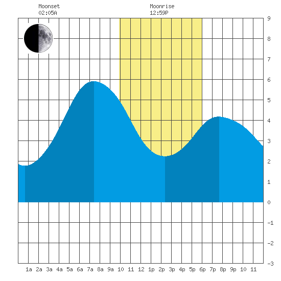 Dolgoi Island tide chart for Wednesday, January 20, 2021
