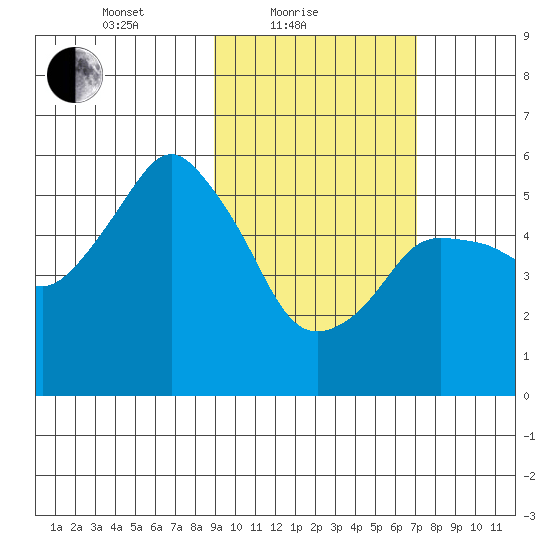 Dolgoi Island tide chart for Friday, February 19, 2021