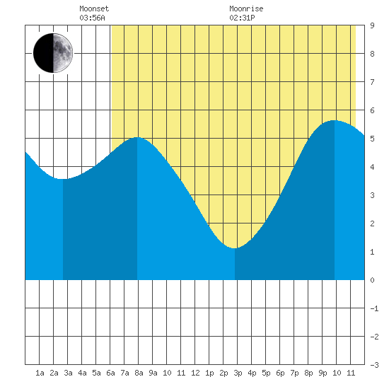 Dolgoi Island tide chart for Tuesday, June 7, 2022