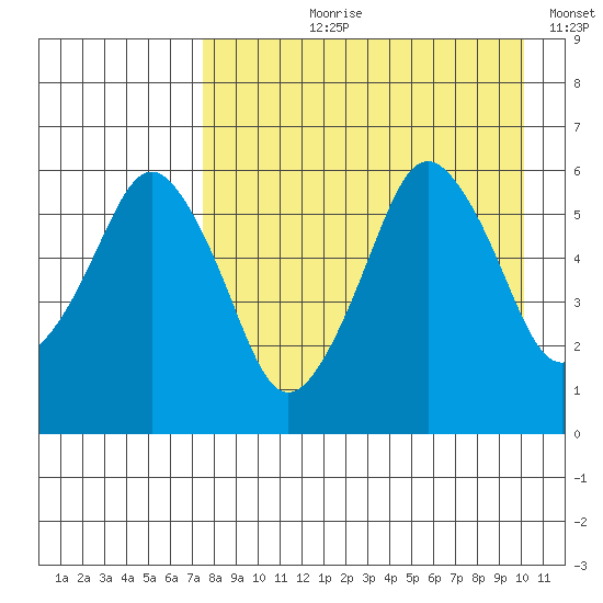 Dolgoi Island tide chart for Sunday, August 20, 2023