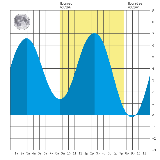 Dolgoi Island tide chart for Tuesday, March 3, 2026