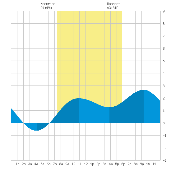 Dunedin tide chart for Sunday, January 10, 2021