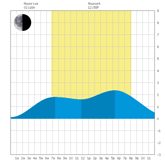 Dunedin tide chart for Monday, May 3, 2021