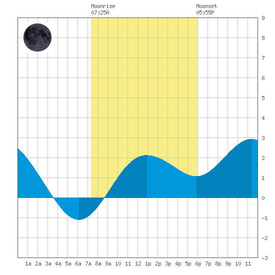 Dunedin tide chart for Saturday, January 21, 2023