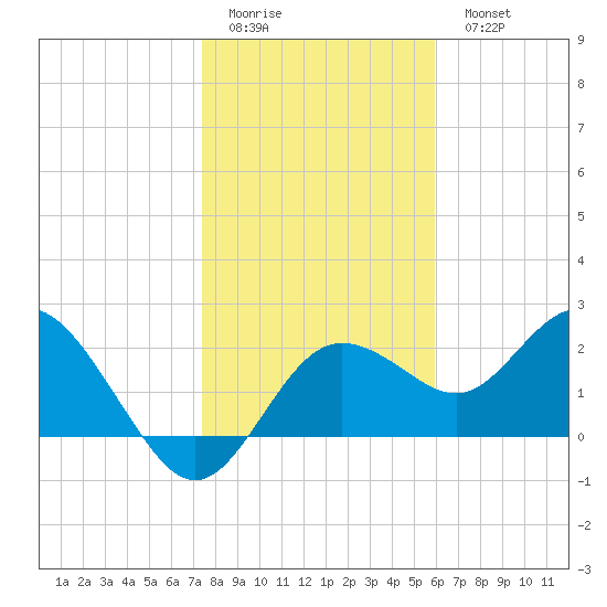 Dunedin tide chart for Friday, January 12, 2024