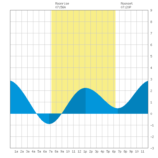 Dunedin tide chart for Saturday, February 10, 2024