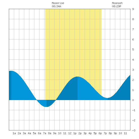 Dunedin tide chart for Sunday, February 11, 2024