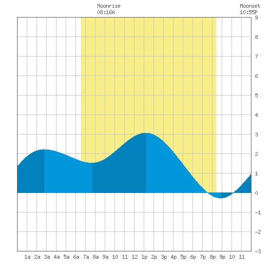 Dunedin tide chart for Saturday, June 8, 2024