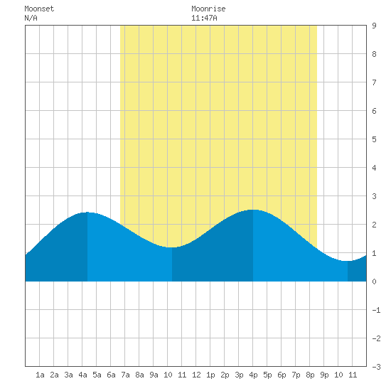 Dunedin tide chart for Thursday, July 11, 2024