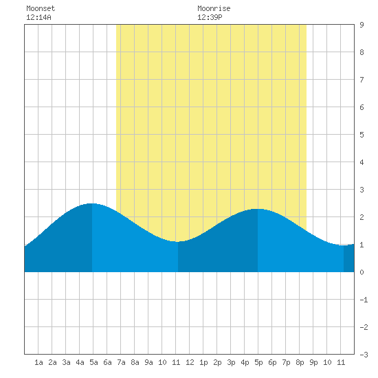 Dunedin tide chart for Friday, July 12, 2024