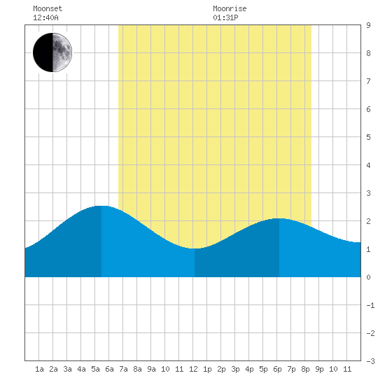 Dunedin tide chart for Saturday, July 13, 2024