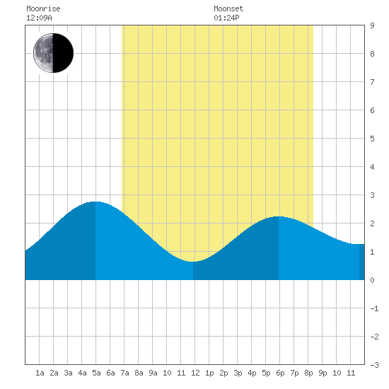 Dunedin tide chart for Saturday, July 27, 2024