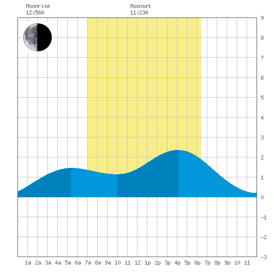 Dunedin tide chart for Thursday, February 20, 2025