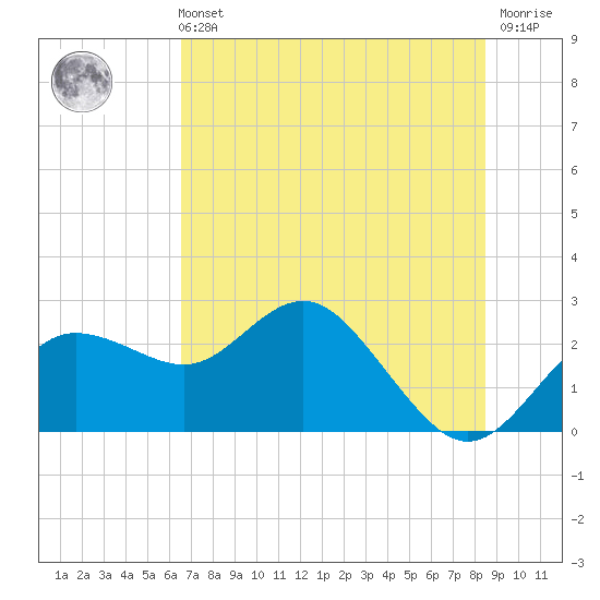 Dunedin tide chart for Wednesday, June 11, 2025