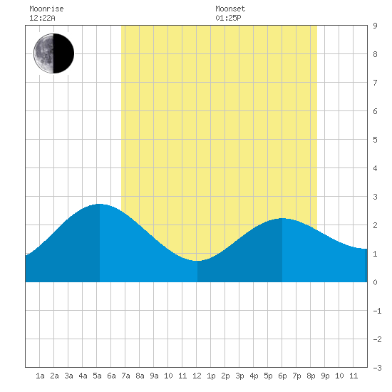 Dunedin tide chart for Thursday, July 17, 2025