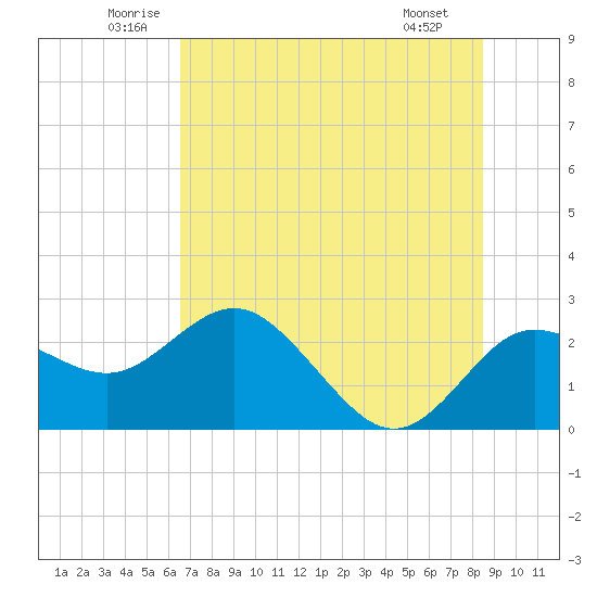 Dunedin tide chart for Thursday, June 11, 2026