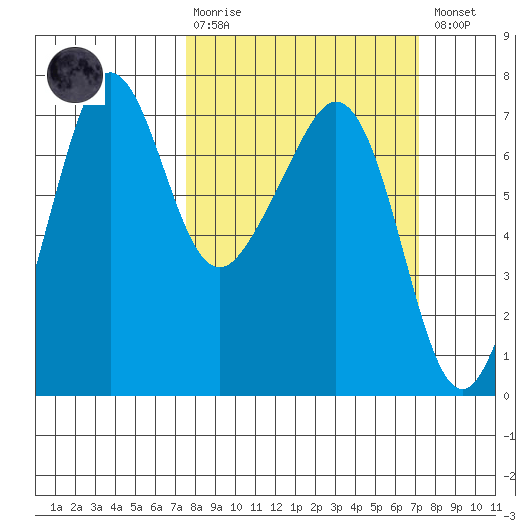 Dungeness tide chart for Sunday, March 10, 2024
