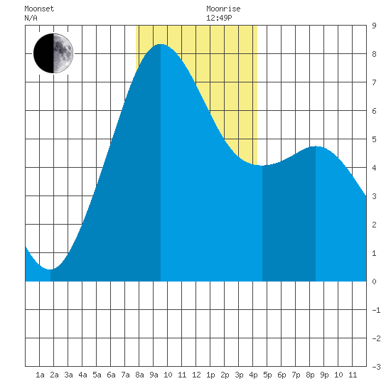 Dungeness tide chart for Sunday, December 8, 2024