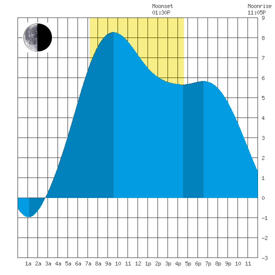 Dungeness tide chart for Tuesday, November 11, 2025
