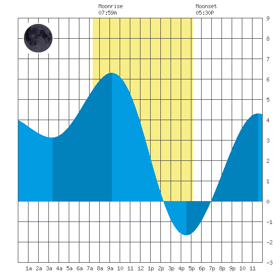 Ano Nuevo tide chart for Thursday, January 11, 2024