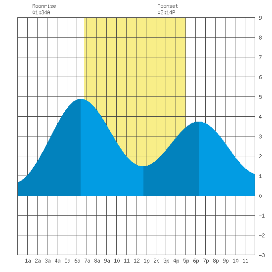 Ano Nuevo tide chart for Friday, November 14, 2025
