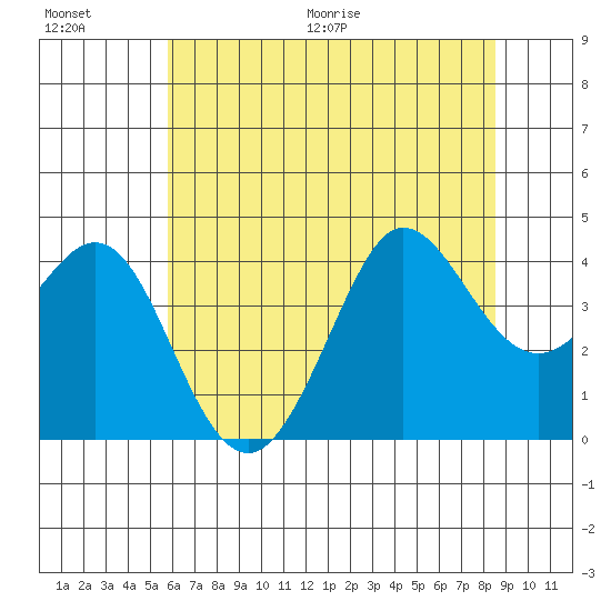 Ano Nuevo tide chart for Saturday, June 20, 2026