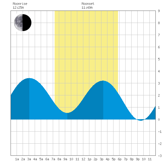 Dupont tide chart for Tuesday, January 25, 2022