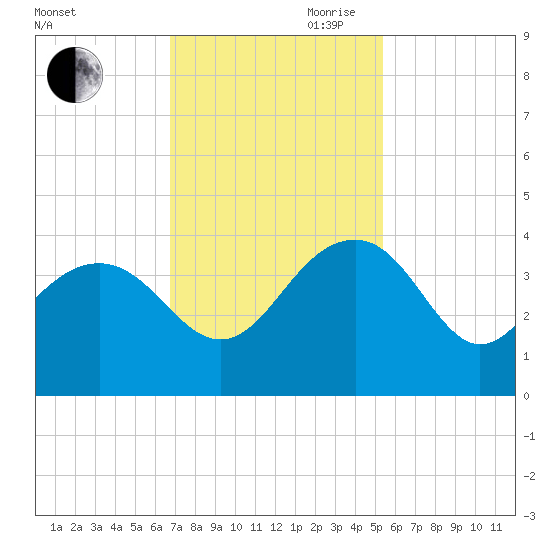 Dupont tide chart for Saturday, November 9, 2024
