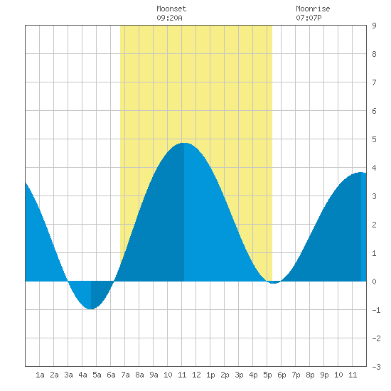 Dupont tide chart for Friday, November 7, 2025