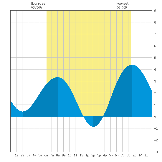 Dupont tide chart for Friday, June 12, 2026