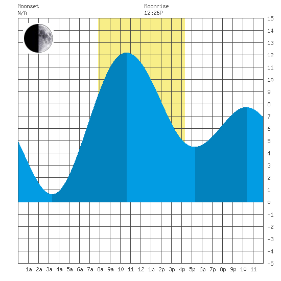 Duwamish Waterway tide chart for Tuesday, December 19, 2023