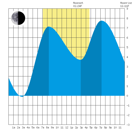 Eagle Cliff tide chart for Tuesday, November 11, 2025