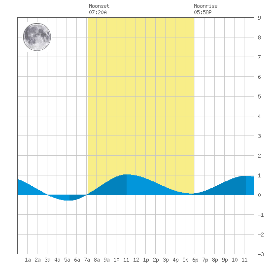 Nettles Island tide chart for Thursday, January 25, 2024