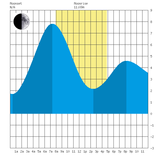 Ediz Hook tide chart for Wednesday, January 17, 2024