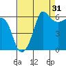 Ediz Hook tide chart for Saturday, August 31, 2024