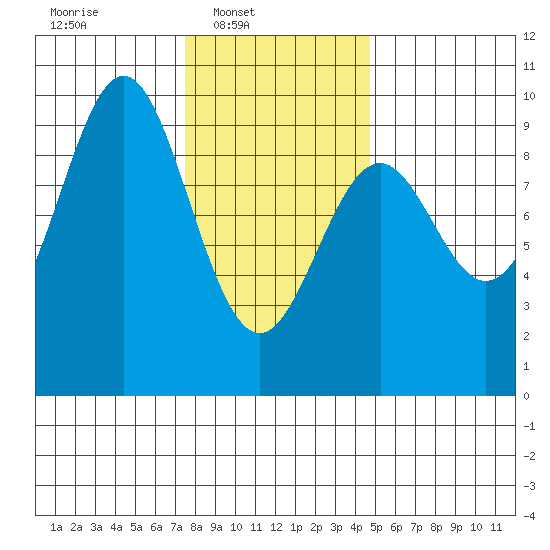 El Capitan Island tide chart for Sunday, February 8, 2026