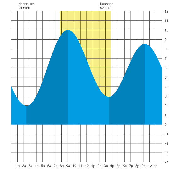 Elbow Passage tide chart for Friday, November 14, 2025