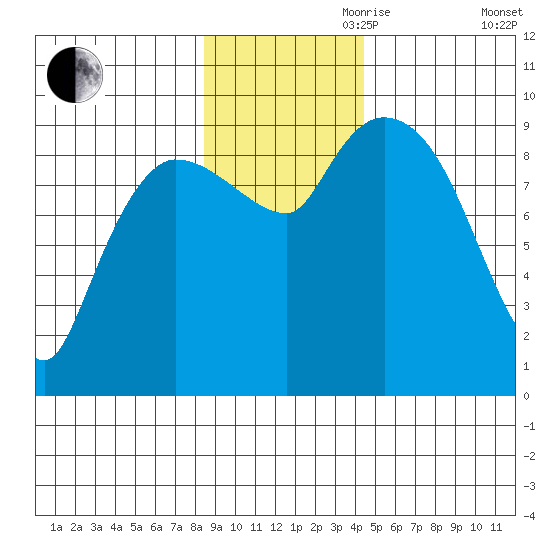 Center Slough Entrance tide chart for Friday, November 8, 2024