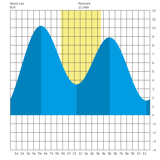Falcon Arm tide chart for Tuesday, January 5, 2021