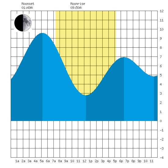Falcon Arm tide chart for Friday, February 19, 2021