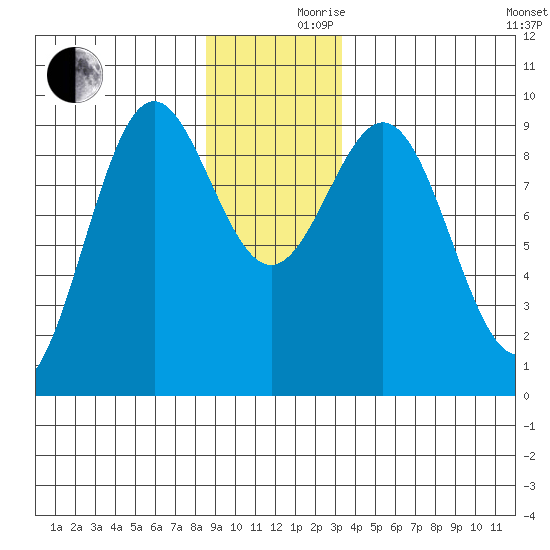 Falcon Arm tide chart for Friday, December 10, 2021