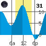 Falcon Arm tide chart for Monday, January 31, 2022