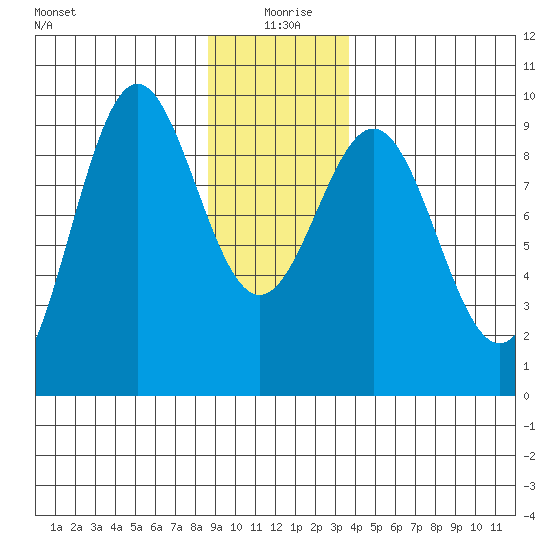 Falcon Arm tide chart for Saturday, January 8, 2022